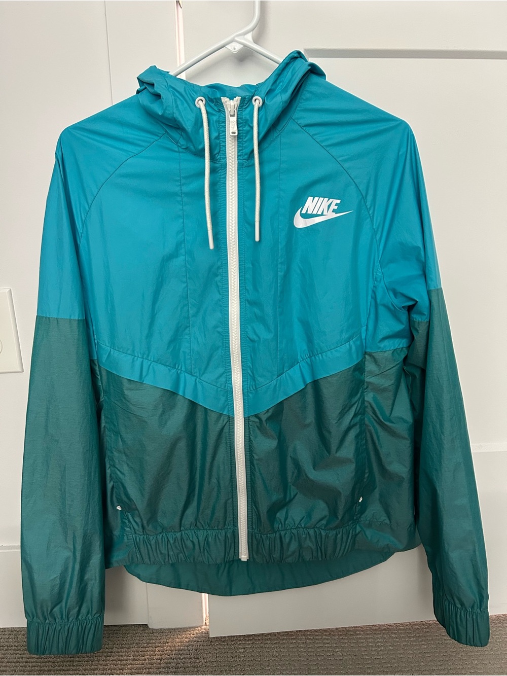 Nike Teal Two-Tone Windbreaker Jacket